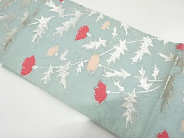 JAPANESEKIMONO / ANTIQUE KIMONO FOR SUMMER THISTLE PATTERN WOVEN NAGOY